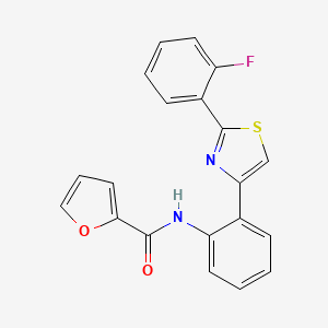 molecular formula C20H13FN2O2S B2746829 N-(2-(2-(2-fluorophenyl)thiazol-4-yl)phenyl)furan-2-carboxamide CAS No. 1706279-07-3