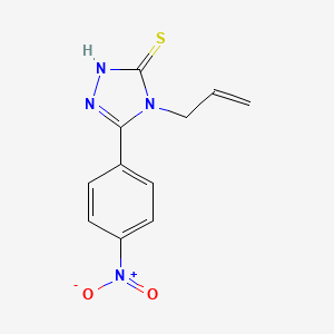 molecular formula C11H10N4O2S B2746835 5-(4-nitrophenyl)-4-(prop-2-en-1-yl)-4H-1,2,4-triazole-3-thiol CAS No. 93378-59-7