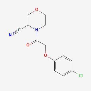 molecular formula C13H13ClN2O3 B2746848 4-[2-(4-Chlorophenoxy)acetyl]morpholine-3-carbonitrile CAS No. 2249555-33-5