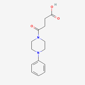 molecular formula C14H18N2O3 B2746850 4-Oxo-4-(4-phenylpiperazin-1-yl)butanoic acid CAS No. 72547-45-6