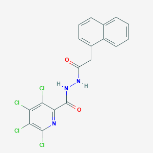 molecular formula C18H11Cl4N3O2 B2746852 2-(naphthalen-1-yl)-N'-(3,4,5,6-tetrachloropyridine-2-carbonyl)acetohydrazide CAS No. 1797142-42-7