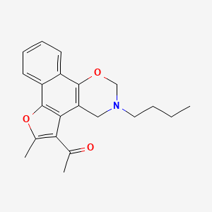 1-(3-butyl-6-methyl-3,4-dihydro-2H-furo[3',2':3,4]naphtho[2,1-e][1,3]oxazin-5-yl)ethanone