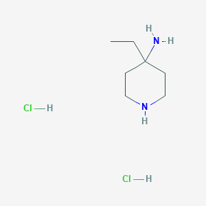 molecular formula C7H18Cl2N2 B2746875 4-Ethylpiperidin-4-amine dihydrochloride CAS No. 1774896-82-0