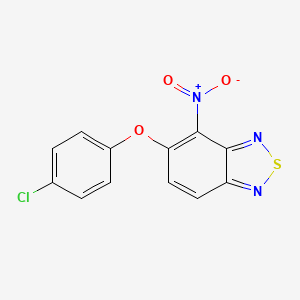 molecular formula C12H6ClN3O3S B2746884 5-(4-Chlorophenoxy)-4-nitro-2,1,3-benzothiadiazole CAS No. 312742-17-9