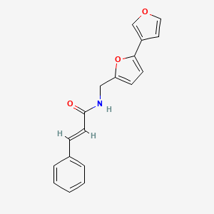 molecular formula C18H15NO3 B2746885 N-([2,3'-联噻吩]-5-基甲基)肉桂酰胺 CAS No. 2035003-44-0