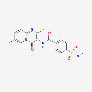 molecular formula C19H20N4O4S B2746886 N-(2,7-dimethyl-4-oxo-4H-pyrido[1,2-a]pyrimidin-3-yl)-4-(N,N-dimethylsulfamoyl)benzamide CAS No. 946382-45-2