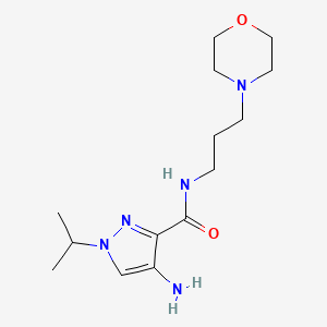 molecular formula C14H25N5O2 B2746894 4-Amino-1-isopropyl-N-(3-morpholin-4-ylpropyl)-1H-pyrazole-3-carboxamide CAS No. 2101198-19-8