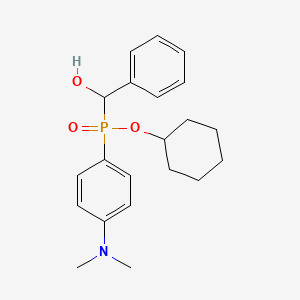 molecular formula C21H28NO3P B2746898 Cyclohexyl [4-(dimethylamino)phenyl][hydroxy(phenyl)methyl]phosphinate CAS No. 476625-21-5