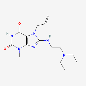 molecular formula C15H24N6O2 B2746901 7-allyl-8-((2-(diethylamino)ethyl)amino)-3-methyl-1H-purine-2,6(3H,7H)-dione CAS No. 476482-50-5