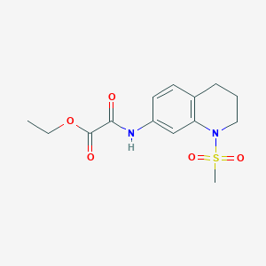 molecular formula C14H18N2O5S B2746905 Ethyl 2-((1-(methylsulfonyl)-1,2,3,4-tetrahydroquinolin-7-yl)amino)-2-oxoacetate CAS No. 1207042-82-7
