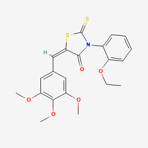 (5E)-3-(2-ethoxyphenyl)-2-sulfanylidene-5-[(3,4,5-trimethoxyphenyl)methylidene]-1,3-thiazolidin-4-one