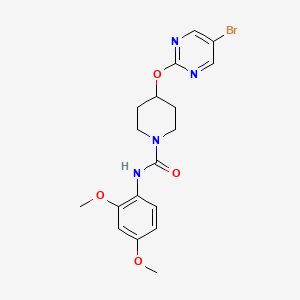 molecular formula C18H21BrN4O4 B2746915 4-(5-Bromopyrimidin-2-yl)oxy-N-(2,4-dimethoxyphenyl)piperidine-1-carboxamide CAS No. 2380079-35-4
