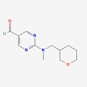 2-{Methyl[(oxan-3-yl)methyl]amino}pyrimidine-5-carbaldehyde