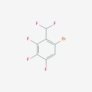 molecular formula C7H2BrF5 B2746950 6-Bromo-1-(difluoromethyl)-2,3,4-trifluorobenzene CAS No. 1823550-05-5