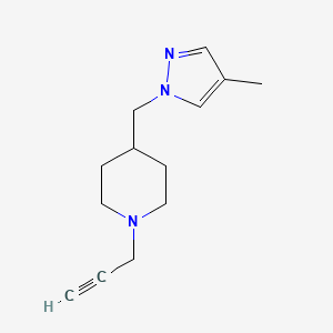molecular formula C13H19N3 B2746955 4-[(4-Methylpyrazol-1-yl)methyl]-1-prop-2-ynylpiperidine CAS No. 2249306-99-6