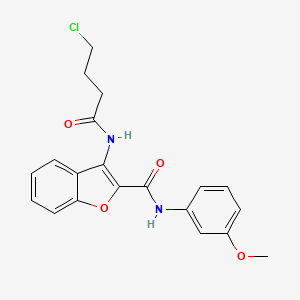 molecular formula C20H19ClN2O4 B2746969 3-(4-氯丁酰胺)-N-(3-甲氧基苯基)苯并呋喃-2-甲酰胺 CAS No. 887893-98-3