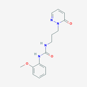 molecular formula C15H18N4O3 B2746982 1-(2-methoxyphenyl)-3-(3-(6-oxopyridazin-1(6H)-yl)propyl)urea CAS No. 1170947-08-6