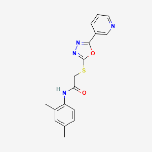 molecular formula C17H16N4O2S B2746983 N-(2,4-dimethylphenyl)-2-[(5-pyridin-3-yl-1,3,4-oxadiazol-2-yl)sulfanyl]acetamide CAS No. 898630-70-1