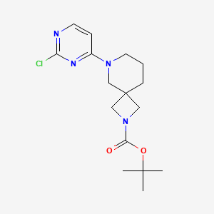 molecular formula C16H23ClN4O2 B2746984 Tert-butyl 8-(2-chloropyrimidin-4-yl)-2,8-diazaspiro[3.5]nonane-2-carboxylate CAS No. 2378502-55-5
