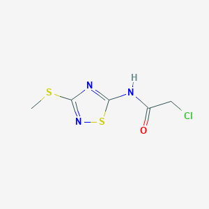 molecular formula C5H6ClN3OS2 B2746986 2-氯-N-(3-(甲硫基)-1,2,4-噻二唑-5-基)乙酰胺 CAS No. 35229-58-4