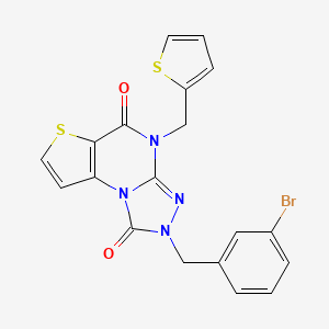 molecular formula C19H13BrN4O2S2 B2746990 2-(3-溴苄基)-4-(噻吩-2-基甲基)噻吩并[2,3-e][1,2,4]噻二唑-1,5(2H,4H)-二酮 CAS No. 1357863-01-4