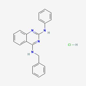 molecular formula C21H19ClN4 B2747004 N4-benzyl-N2-phenylquinazoline-2,4-diamine hydrochloride CAS No. 1052420-31-1