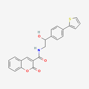 molecular formula C22H17NO4S B2747012 N-{2-hydroxy-2-[4-(thiophen-2-yl)phenyl]ethyl}-2-oxo-2H-chromene-3-carboxamide CAS No. 2380184-24-5