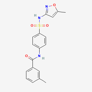 3-methyl-N-(4-(N-(5-methylisoxazol-3-yl)sulfamoyl)phenyl)benzamide