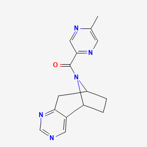 molecular formula C15H15N5O B2747031 (5-methylpyrazin-2-yl)((5R,8S)-6,7,8,9-tetrahydro-5H-5,8-epiminocyclohepta[d]pyrimidin-10-yl)methanone CAS No. 1904061-60-4