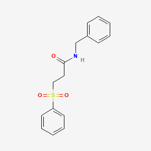 molecular formula C16H17NO3S B2747041 3-(benzenesulfonyl)-N-benzylpropanamide CAS No. 141884-58-4