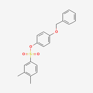 molecular formula C21H20O4S B2747044 4-(苄氧基)苯基-3,4-二甲基苯磺酸酯 CAS No. 392235-99-3