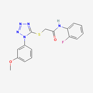 molecular formula C16H14FN5O2S B2747051 N-(2-氟苯基)-2-[1-(3-甲氧基苯基)噻唑-5-基]硫代乙酰胺 CAS No. 878697-83-7