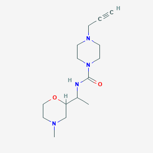 molecular formula C15H26N4O2 B2747052 N-[1-(4-Methylmorpholin-2-yl)ethyl]-4-prop-2-ynylpiperazine-1-carboxamide CAS No. 1465356-06-2