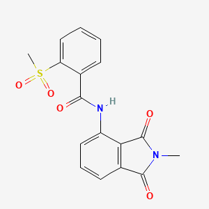 molecular formula C17H14N2O5S B2747094 N-(2-甲基-1,3-二氧杂异喹啉-4-基)-2-(甲基磺基)苯甲酰胺 CAS No. 896368-19-7