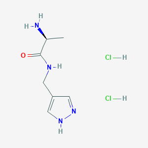 (2S)-2-Amino-N-(1H-pyrazol-4-ylmethyl)propanamide;dihydrochloride