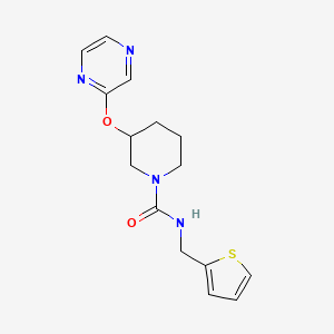 3-(pyrazin-2-yloxy)-N-(thiophen-2-ylmethyl)piperidine-1-carboxamide
