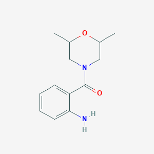 molecular formula C13H18N2O2 B2747107 2-[(2,6-Dimethylmorpholin-4-yl)carbonyl]aniline CAS No. 159180-53-7