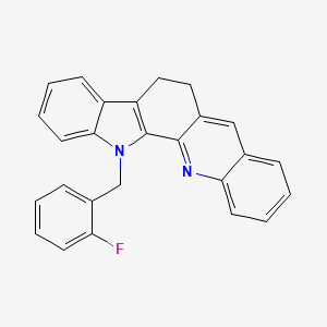 molecular formula C26H19FN2 B2747110 13-(2-fluorobenzyl)-6,13-dihydro-5H-indolo[3,2-c]acridine CAS No. 860644-59-3