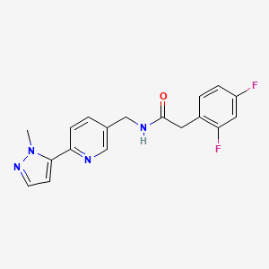 molecular formula C18H16F2N4O B2747111 2-(2,4-difluorophenyl)-N-((6-(1-methyl-1H-pyrazol-5-yl)pyridin-3-yl)methyl)acetamide CAS No. 2034613-83-5