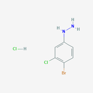 molecular formula C6H7BrCl2N2 B2747143 (4-Bromo-3-chlorophenyl)hydrazine hydrochloride CAS No. 1177361-07-7