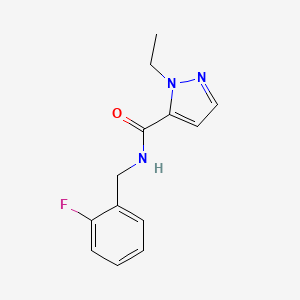 molecular formula C13H14FN3O B2747145 1-ethyl-N-(2-fluorobenzyl)-1H-pyrazole-5-carboxamide CAS No. 1211320-49-8