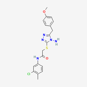 molecular formula C19H20ClN5O2S B2747153 2-((4-amino-5-(4-methoxybenzyl)-4H-1,2,4-triazol-3-yl)thio)-N-(3-chloro-4-methylphenyl)acetamide CAS No. 898622-57-6