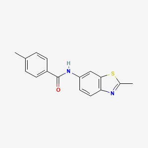 molecular formula C16H14N2OS B2747156 4-甲基-N-(2-甲基-1,3-苯并噻唑-6-基)苯甲酰胺 CAS No. 356099-92-8
