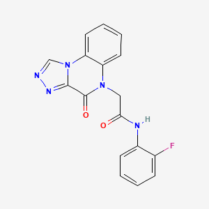 molecular formula C17H12FN5O2 B2747160 N-(2-fluorophenyl)-2-(4-oxo[1,2,4]triazolo[4,3-a]quinoxalin-5(4H)-yl)acetamide CAS No. 1358779-68-6