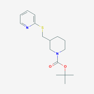 molecular formula C16H24N2O2S B2747168 tert-Butyl 3-((pyridin-2-ylthio)methyl)piperidine-1-carboxylate CAS No. 745066-48-2