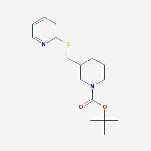 B2747168 tert-Butyl 3-((pyridin-2-ylthio)methyl)piperidine-1-carboxylate CAS No. 745066-48-2