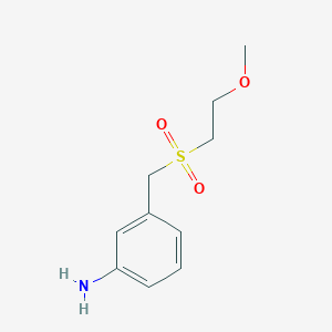molecular formula C10H15NO3S B2747177 3-[(2-甲氧基乙烷磺酰)甲基]苯胺 CAS No. 1154018-38-8