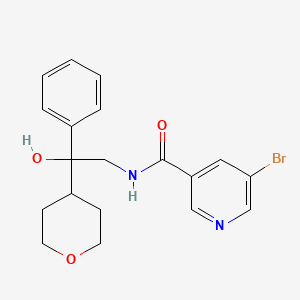 5-bromo-N-(2-hydroxy-2-phenyl-2-(tetrahydro-2H-pyran-4-yl)ethyl)nicotinamide