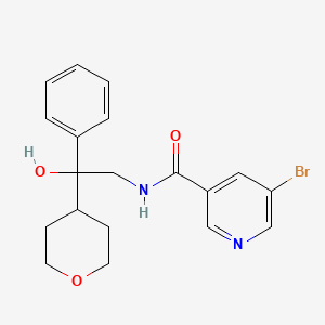 molecular formula C19H21BrN2O3 B2747179 5-溴-N-(2-羟基-2-苯基-2-(四氢-2H-吡喃-4-基)乙基)烟酰胺 CAS No. 2034238-88-3