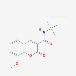 molecular formula C19H25NO4 B2747186 8-methoxy-2-oxo-N-(2,4,4-trimethylpentan-2-yl)chromene-3-carboxamide CAS No. 831188-80-8